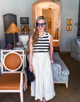 Sailor Chic Knit Midi Dress