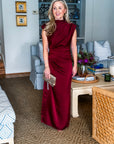 Turning Heads Maxi Dress- Wine