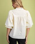 Rosemere Button Down Top-Cream