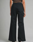 Weekend Getaway Wide Leg Pants-Black