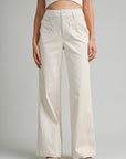 Weekend Getaway Wide Leg Pants-Ecru