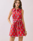 Meet-Cute Belted Floral Dress