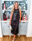 Stand Out Sequin Midi Dress