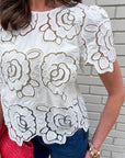 Floral Romance Eyelet Top