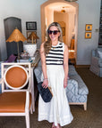 Sailor Chic Knit Midi Dress
