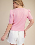 Weekend Time Knit Top-Pink