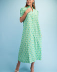 Bright Side Midi Dress-Grass