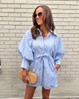 Boss Babe Pinstripe Mini Dress