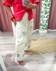 Veggie Embroidered Barrel Jeans