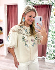 Orchid Whisper Embroidered Top