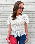 Floral Romance Eyelet Top