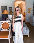 Sailor Chic Knit Midi Dress