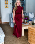 Turning Heads Maxi Dress- Wine