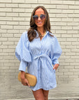 Boss Babe Pinstripe Mini Dress