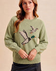 Lakeside Duck Sweater-Sage