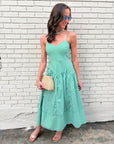 Marina Muse Midi Dress-Green