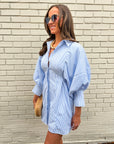 Boss Babe Pinstripe Mini Dress