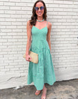 Marina Muse Midi Dress-Green