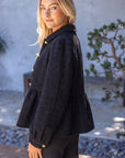 The Duchess Peplum Jacket-Black