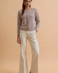 Gentle Days Ribbed Cardigan-Mocha