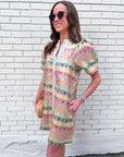 Sweet Symphony Jacquard Mini Dress