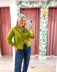 Fireside Cottage Cardigan-Light Olive