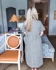 Final Touch Striped Midi Dress