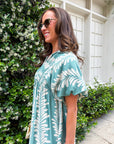 Sunkissed Glow Midi Dress- Dusty Mint/Cream