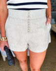 Sun & Sea Linen Shorts- Melange