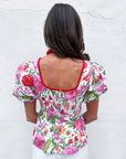 Garden Romance Peplum Top