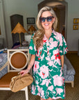 PREORDER: Tropical Paradise Floral Shirt Dress