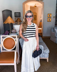 Sailor Chic Knit Midi Dress