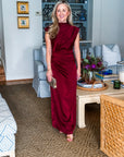 Turning Heads Maxi Dress- Wine