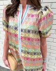 Sweet Symphony Jacquard Mini Dress