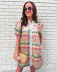 Sweet Symphony Jacquard Mini Dress