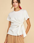 Easy On Me Knot Top-Off White
