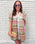 Sweet Symphony Jacquard Mini Dress