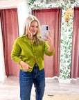 Fireside Cottage Cardigan-Light Olive