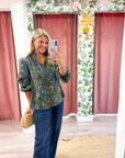 Floral Nellian Ruffle Top
