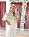 Orchid Whisper Embroidered Top