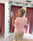 Seaside Zipper Front Jacket-Light Pink