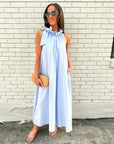 Julia Pinstripe Maxi Dress