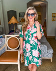 PREORDER: Tropical Paradise Floral Shirt Dress