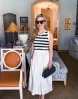Sailor Chic Knit Midi Dress
