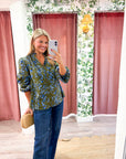 Floral Nellian Ruffle Top