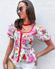 Garden Romance Peplum Top