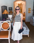 Sailor Chic Knit Midi Dress