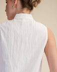 Avery Sleeveless Top-White