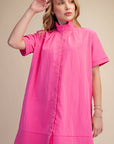 Daylight Bloom Mini Dress-Pink