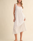 PREORDER: Fleur Romance Midi Dress-Off White